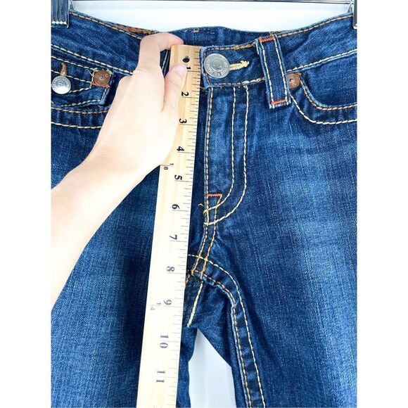 True Religion Y2K Joey Big T Rainbow 🌈 30 Embroidered Pocket Boot Cut Jeans m C - Picture 5 of 11